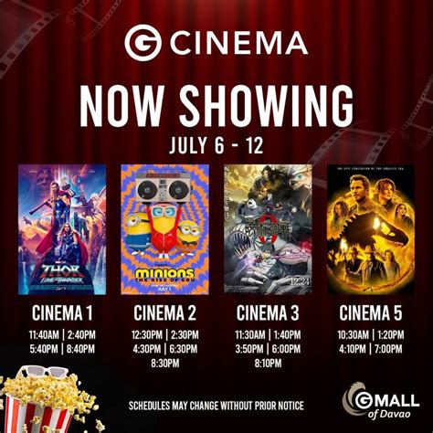 cinema schedule davao